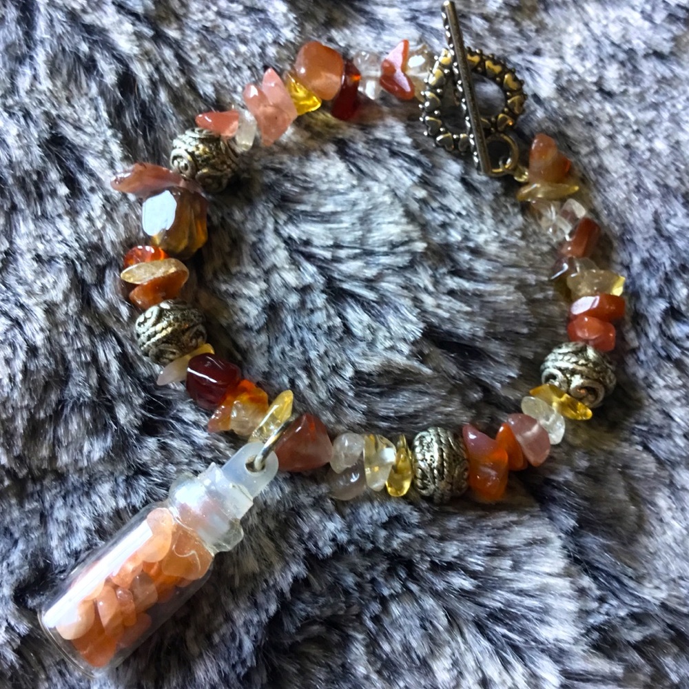Natural Agate Chip Gemstone Bracelet